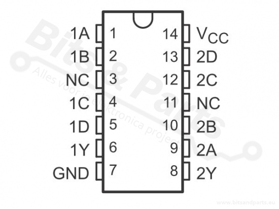 IC 74HC20 Dual 4-Input Positive-NAND 